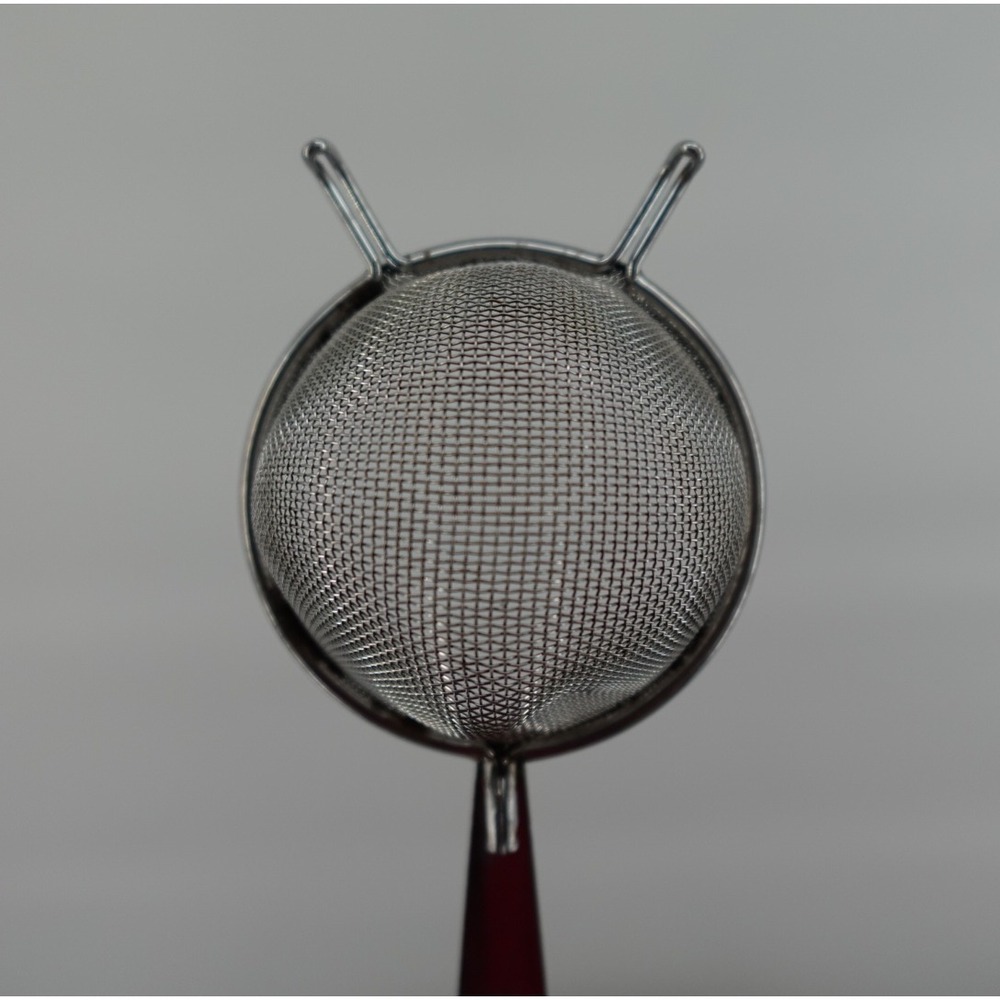 Vintage Maid of Honor Stainless Steel Mesh Strainer Sifter Black Handle 9.5 Inch - Picture 5 of 6